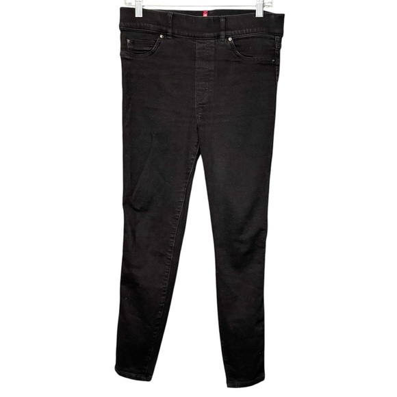 SPANX High Rise Pull On Elastic Waistband Jegging Style Jeans Black Size Medium - Picture 4 of 11